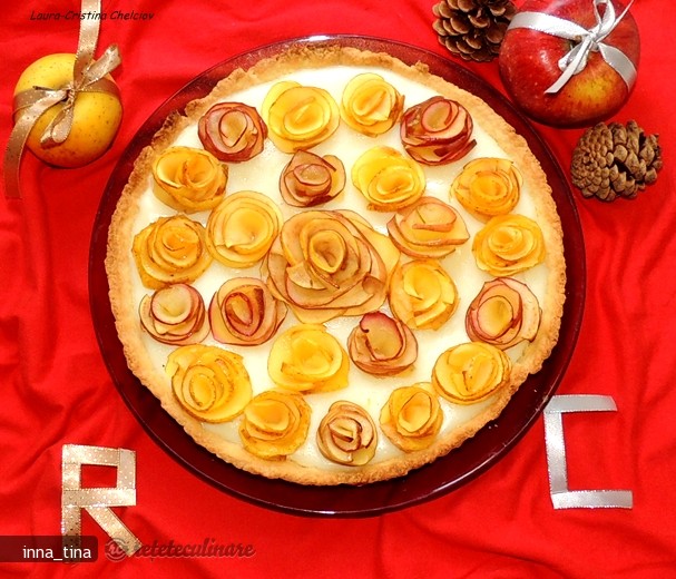 Tarta cu Trandafiri din Mere