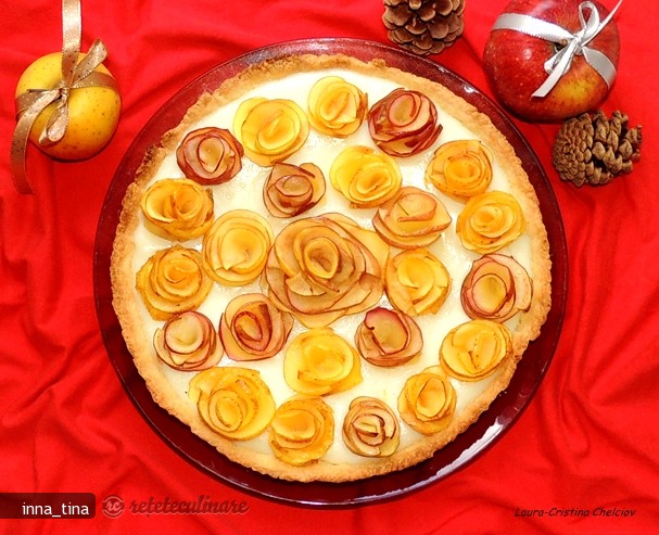 Tarta cu Trandafiri din Mere