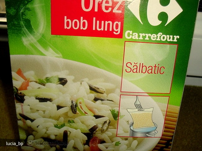 Orez Salbatic cu Telina, Morcovi si Ardei Rosii