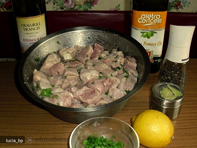Cotlet Marinat, Pregatit in Vin