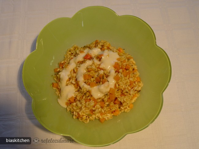 Risotto cu Dovleac si Crema de Parmezan