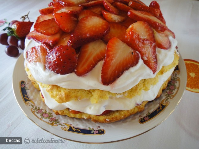 Shortcake cu Frisca, Mascarpone si Capsune