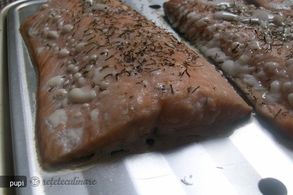 Somon Dietetic si Medalion cu Sos de Macris