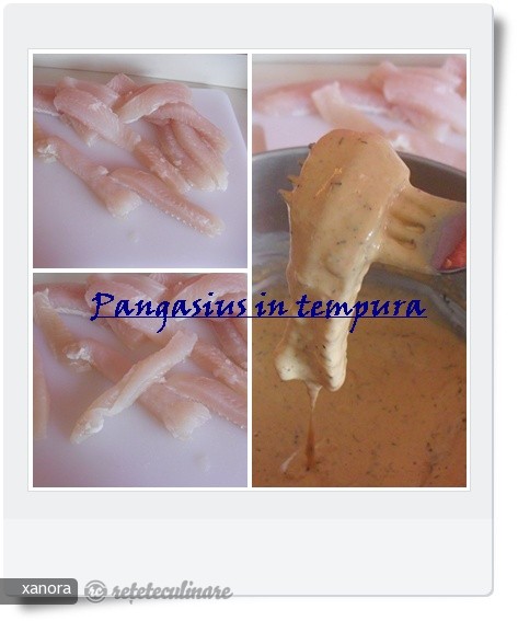 Pangasius in Tempura cu Boia si Marar