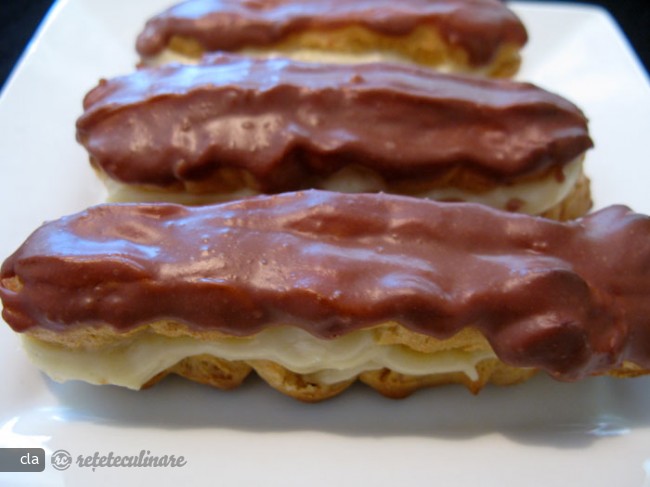Eclere cu Crema de Vanilie