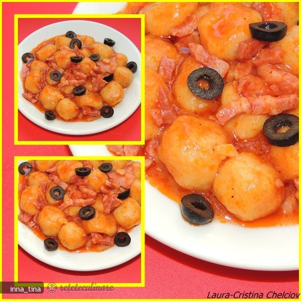 Gnocchi cu Morcovi si Cartofi (facuti in Casa) in Sos Tomat