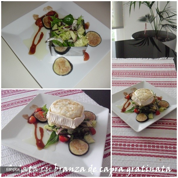 Salata cu Branza de Capra Gratinata si Smochine