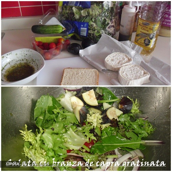 Salata cu Branza de Capra Gratinata si Smochine