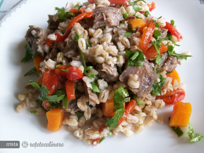 Salata de Farro (triticum Dicoccum) cu Carne de Vita