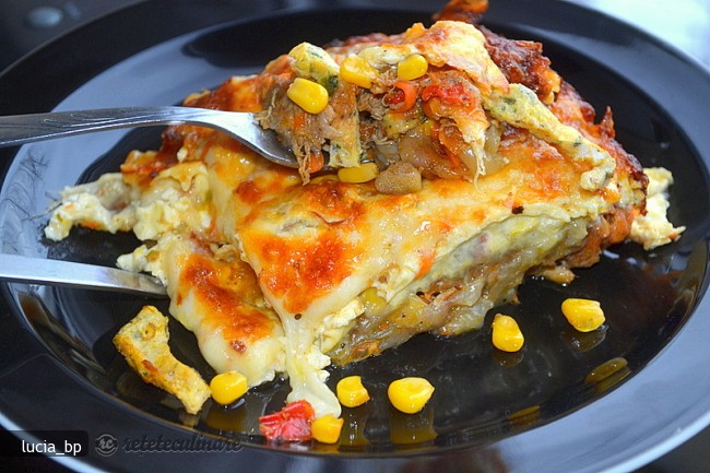 Gratin cu Rulouri din Foi de Orez cu Umplutura