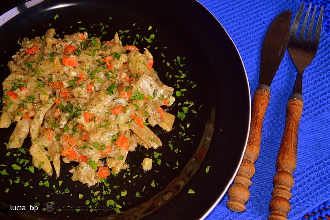 Pleurotus cu Sos de Gorgonzola