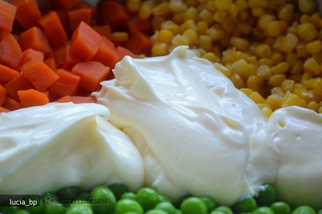 Salata de Legume cu Piure de Cartofi