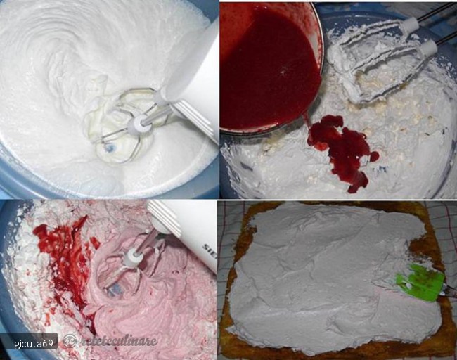 Rulada cu mousse de capsuni