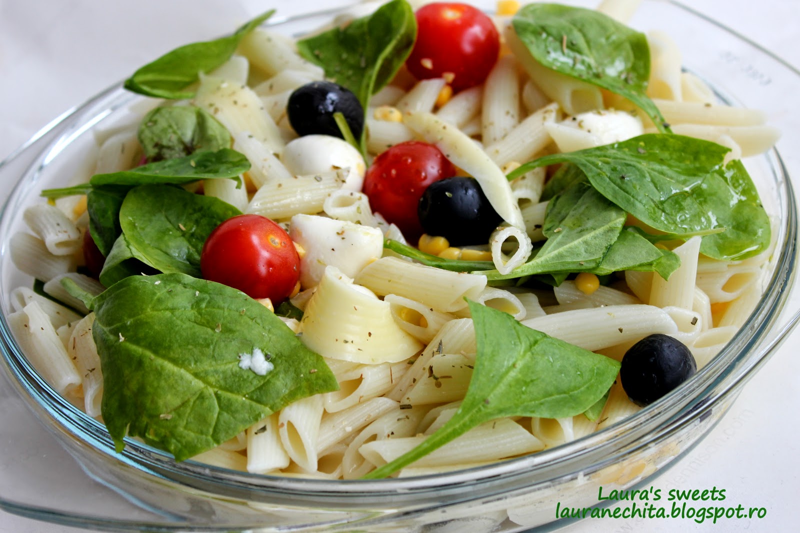 Salata de paste, cu legume si mozzarella