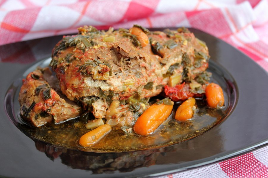Pulpa de porc, in sos de ceapa si leurda