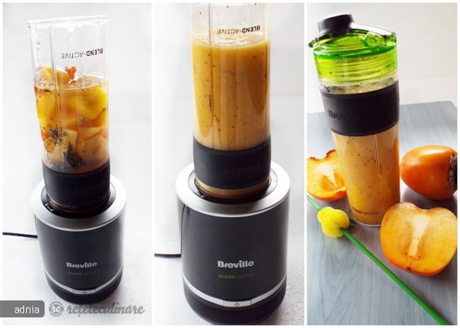 Smoothie cu kaki, mango si chia