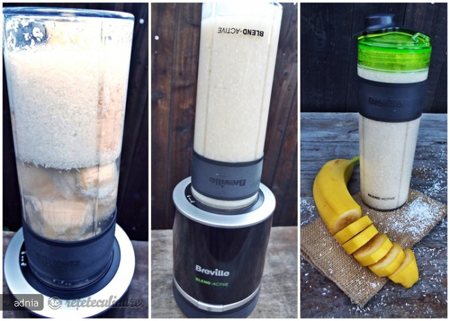 Smoothie cu banane si nuca de cocos