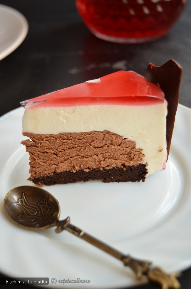 Tort Passion, cu Ciocolata si Jeleu de Hibiscus