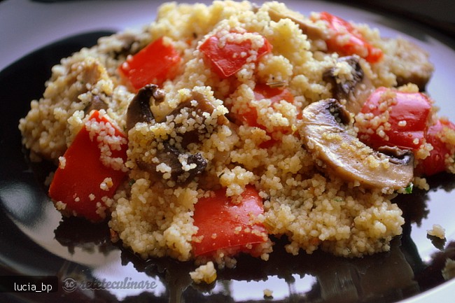 Ciuperci Brune si Couscous, la Cuptor