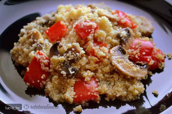 Ciuperci Brune si Couscous, la Cuptor