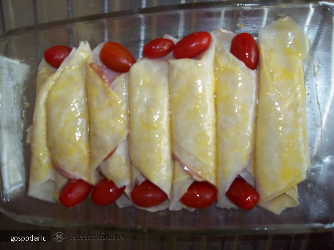 Rulouri pizza din foi Yufka