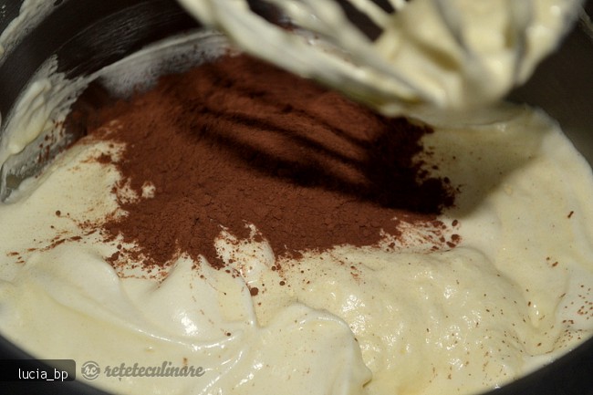 Prajitura cu Mere si doua Creme, Vanilie si Ciocolata