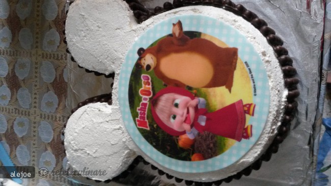 Tort Aniversar Copii cu Blat de Cacao si Crema Mascarpone