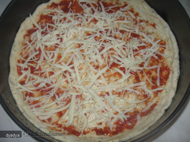 Pizza cu ananas si piept de pui