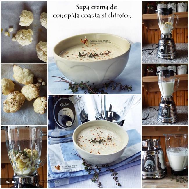Supa Crema de Conopida Coapta si Chimion - de post, pregatita cu blenderul Oster