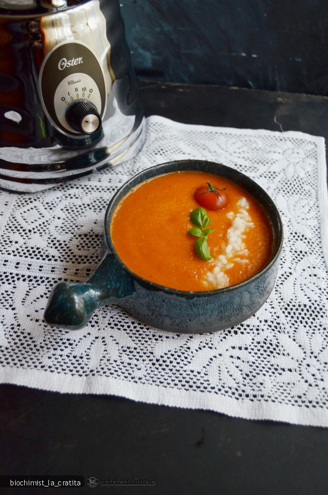 Supa Crema de Rosii - de post, pregatita cu blenderul Oster