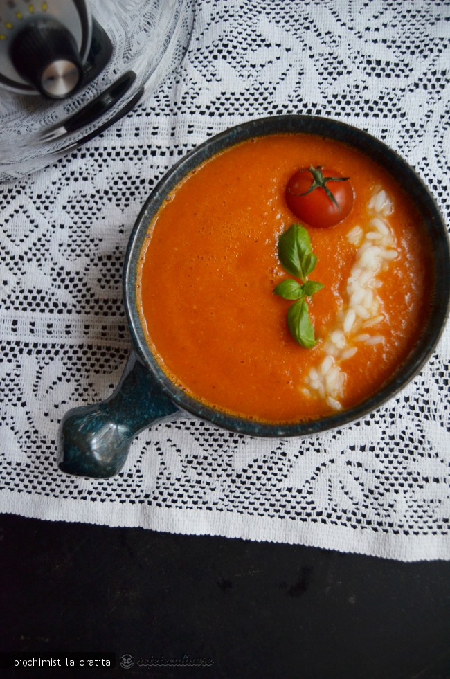 Supa Crema de Rosii - de post, pregatita cu blenderul Oster