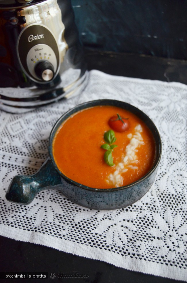 Supa Crema de Rosii - de post, pregatita cu blenderul Oster