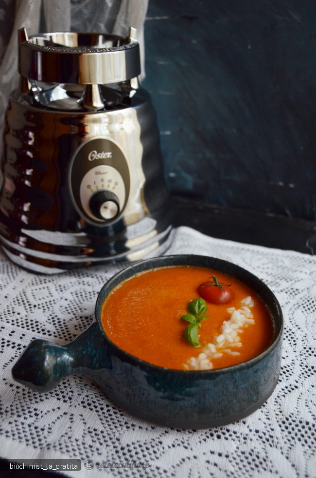 Supa Crema de Rosii - de post, pregatita cu blenderul Oster