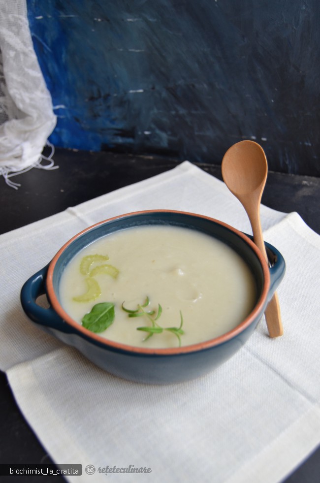 Supa Crema de Topinambur - de post, pregatita cu blenderul Oster