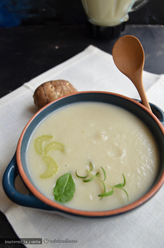 Supa Crema de Topinambur - de post, pregatita cu blenderul Oster
