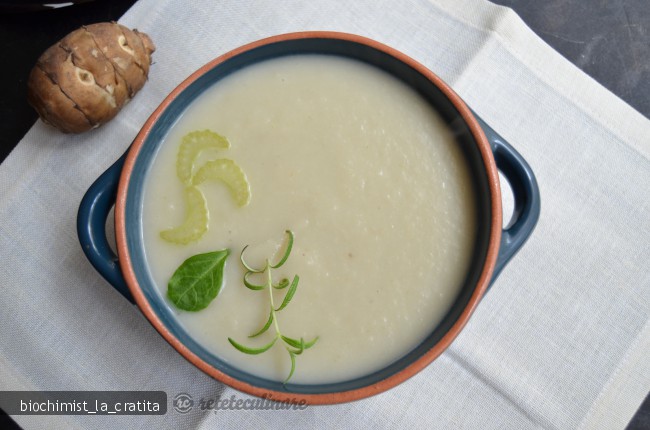 Supa Crema de Topinambur - de post, pregatita cu blenderul Oster