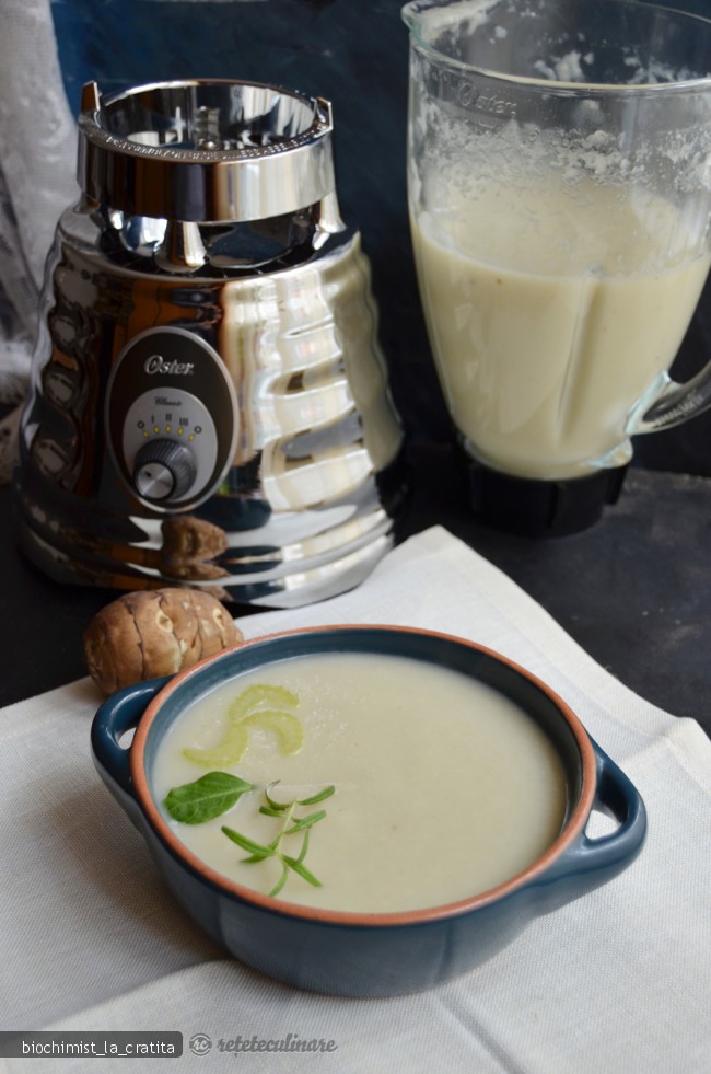 Supa Crema de Topinambur - de post, pregatita cu blenderul Oster