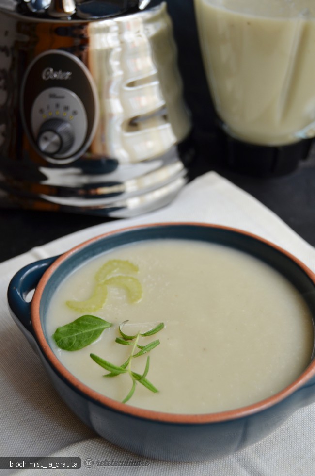 Supa Crema de Topinambur - de post, pregatita cu blenderul Oster