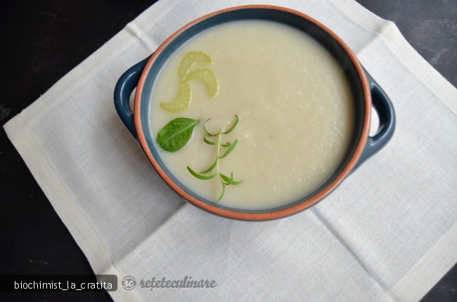Supa Crema de Topinambur - de post, pregatita cu blenderul Oster