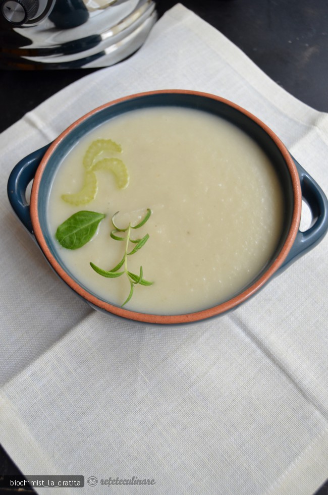 Supa Crema de Topinambur - de post, pregatita cu blenderul Oster