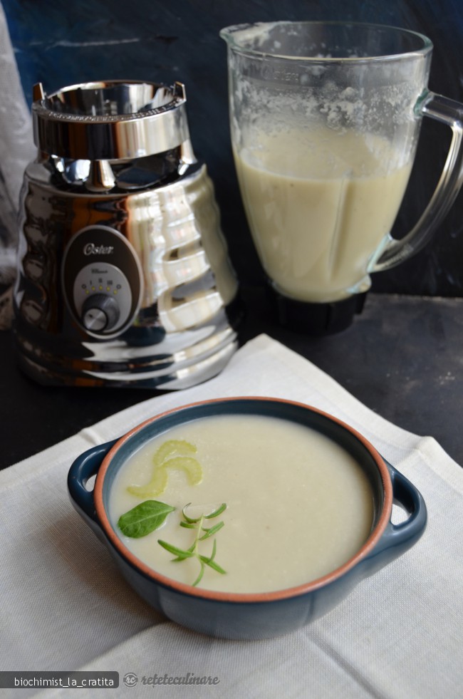 Supa Crema de Topinambur - de post, pregatita cu blenderul Oster