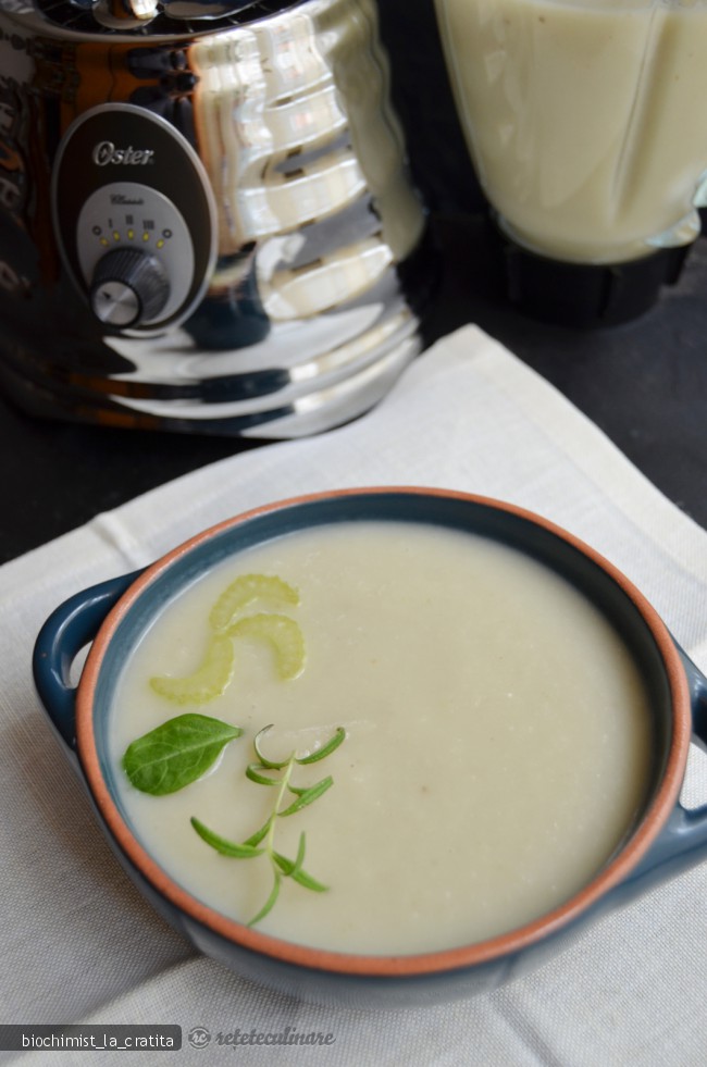 Supa Crema de Topinambur - de post, pregatita cu blenderul Oster