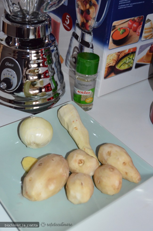 Supa Crema de Topinambur - de post, pregatita cu blenderul Oster