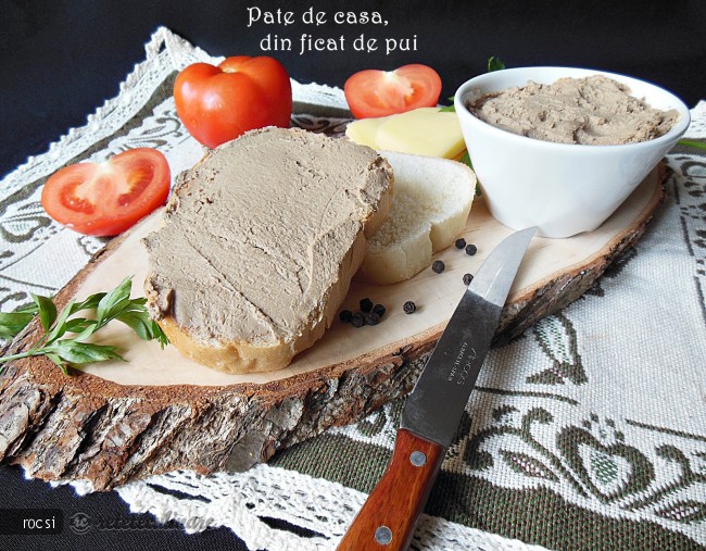Pate de casa, din ficat de pui
