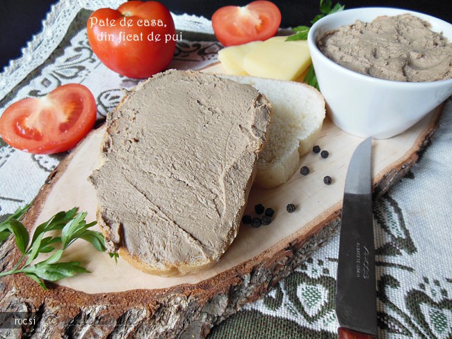 Pate de casa, din ficat de pui