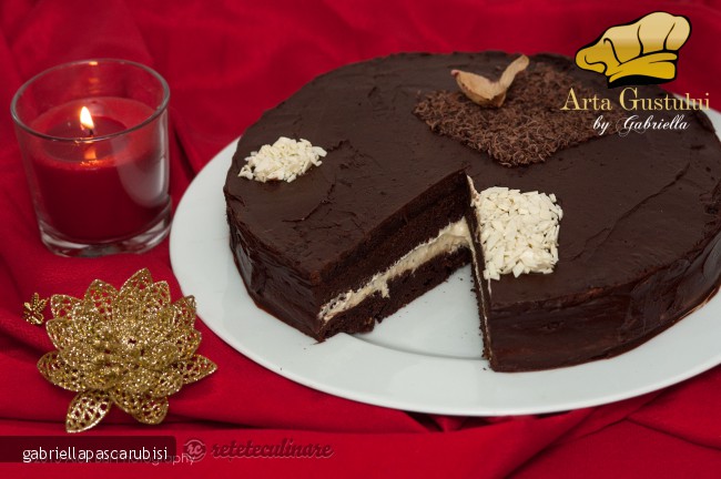 Tort de Ciocolata cu Crema Ganache si Crema de Portocale Ã la Gabriella
