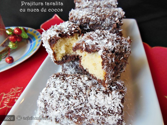 Prajitura tavalita cu nuca de cocos