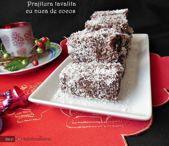 Prajitura tavalita cu nuca de cocos