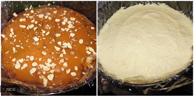 Tort cu crema de lamaie, caramel si alune de padure