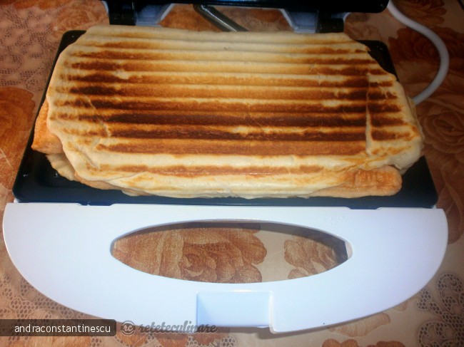 Sandvisuri cu cremwusti de pui facute la sandvismaker